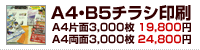 Ａ４・Ｂ５チラシ印刷