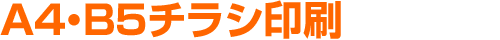 A4・B5チラシ 印刷
